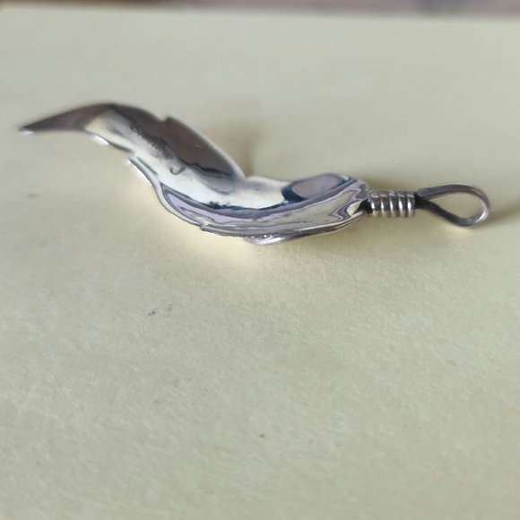 Sterling feather pendant - Picture 3 of 4